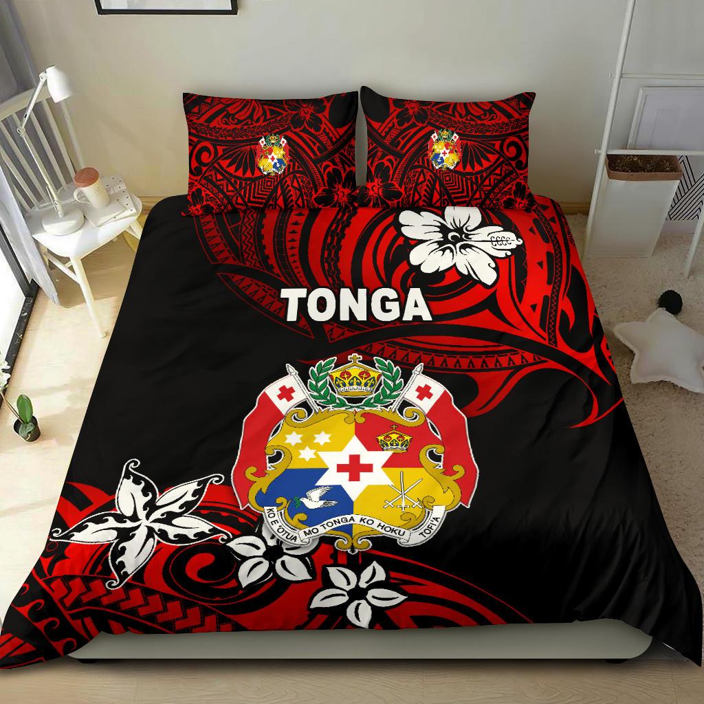 Mate Ma'a Tonga Rugby Bedding Set Polynesian Unique Vibes - Red Red - Polynesian Pride