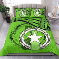 Northern Mariana Islands Duvet Cover Set - Northern Mariana Islands Flag Green - Polynesian Pride