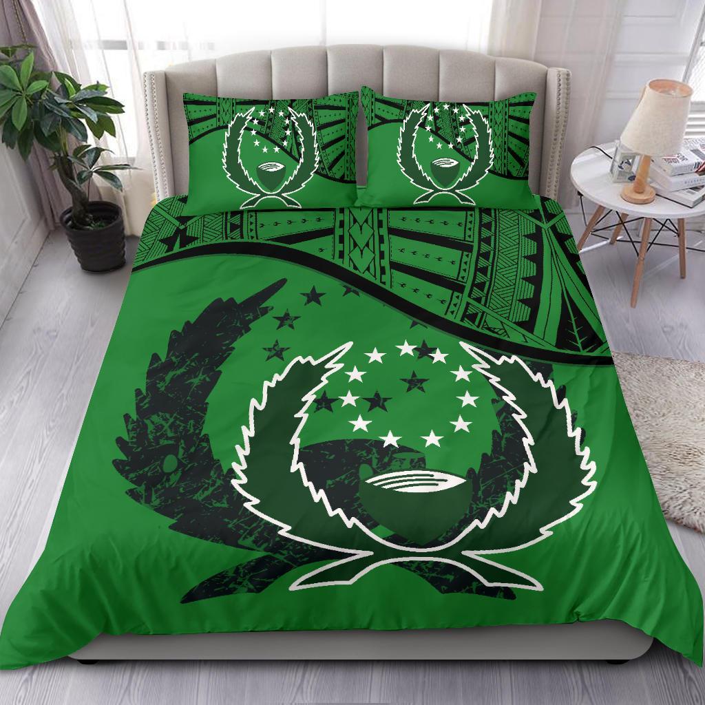 Pohnpei Duvet Cover Set - Pohnpei Flag Green - Polynesian Pride