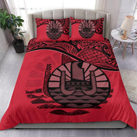 Tahiti Duvet Cover Set - Tahiti Flag Pink - Polynesian Pride