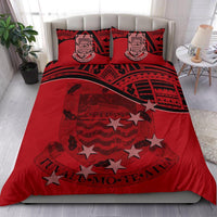 Tuvalu Duvet Cover Set - Coat Of Arms & Flag Red - Polynesian Pride