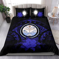 Marshall Island Duvet Cover Set - Marshall Island Seal & Dark Blue Hibiscus - Polynesian Pride