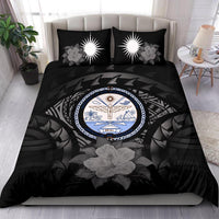 Marshall Island Duvet Cover Set - Marshall Island Seal & Gray Hibiscus - Polynesian Pride