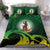 Vanuatu Bedding Set - Wave And Hibiscus Green - Polynesian Pride