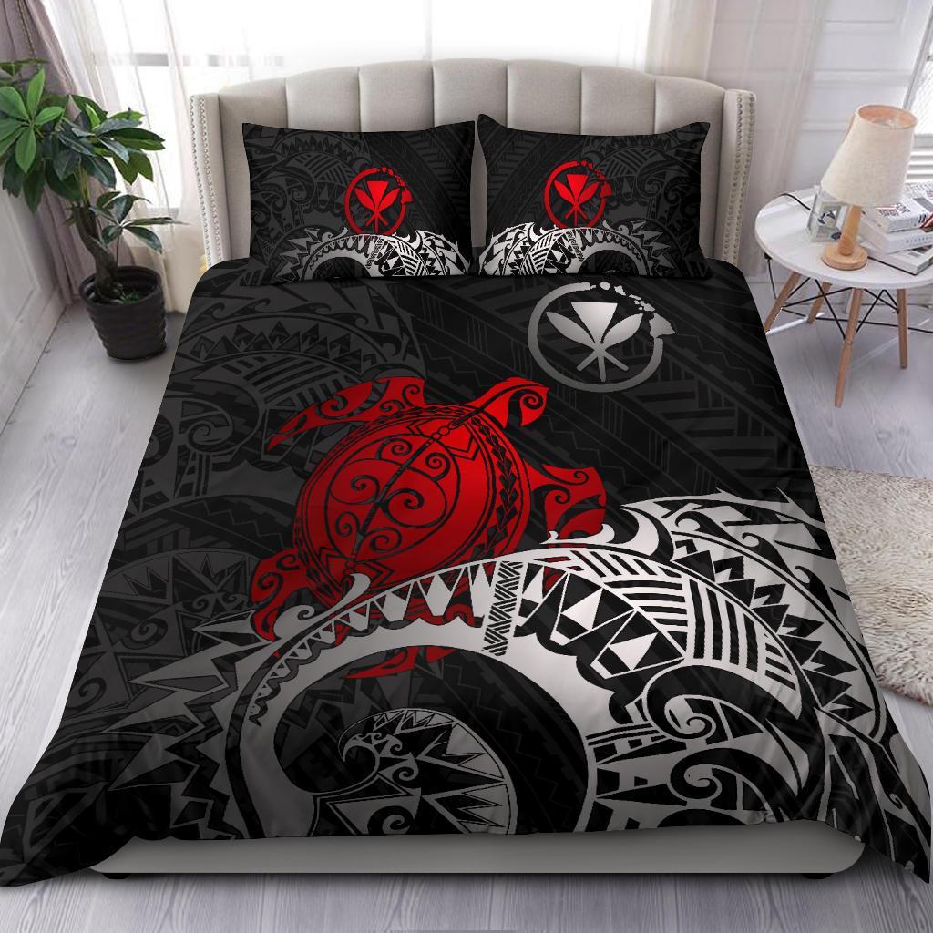 Polynesian Hawaii Duvet Cover Set - Polynesian Turtle (Red) RED - Polynesian Pride