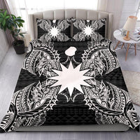 Polynesian Bedding Set - Nauru Duvet Cover Set Map Black Black - Polynesian Pride