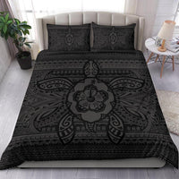 Hawaiian Turtle Polyensian Tribal Bedding Set Grey - Polynesian Pride