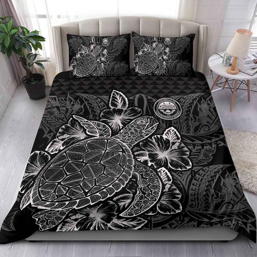 Polynesian Bedding Set - Federated States Of Micronesia Duvet Cover Set Black Color - Polynesian Pride