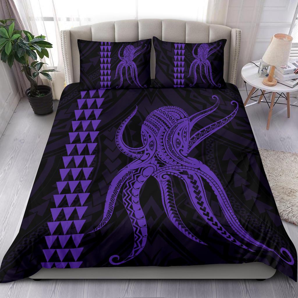 Hawaii Octopus KaKau Polynesian Bedding Set - Purple - Polynesian Pride