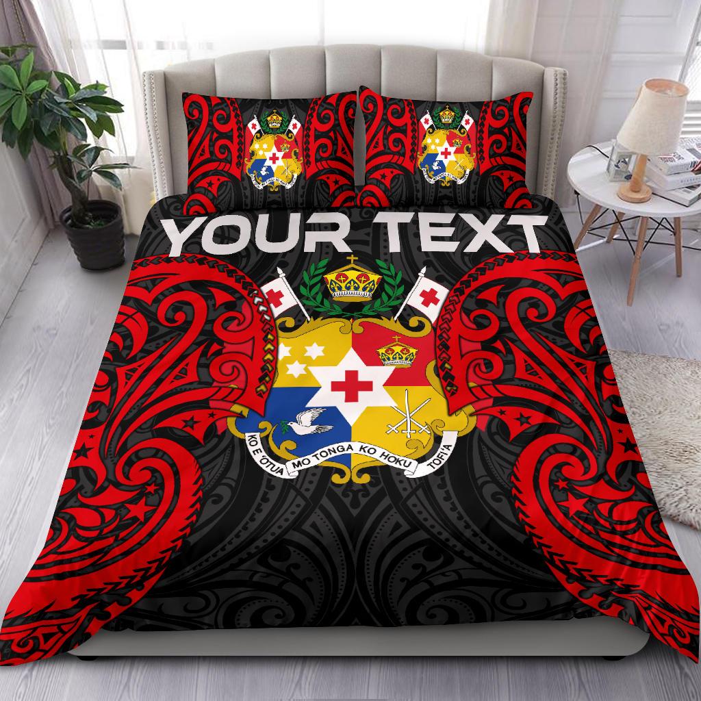 Tonga Polynesian Custom Personalised Bedding Set - Tongan Spirit Red - Polynesian Pride