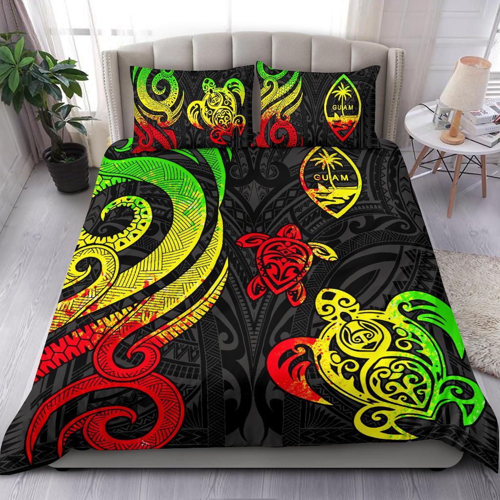 Guam Polynesian Bedding Set - Reggae Tentacle Turtle - Polynesian Pride