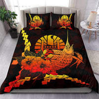 Tahiti Polynesian Bedding Set - Swordfish With Hibiscus Back - Polynesian Pride