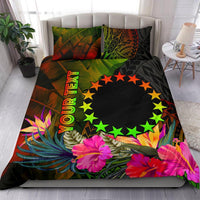 Cook Islands Polynesian Personalised Bedding Set - Hibiscus and Banana Leaves - Polynesian Pride