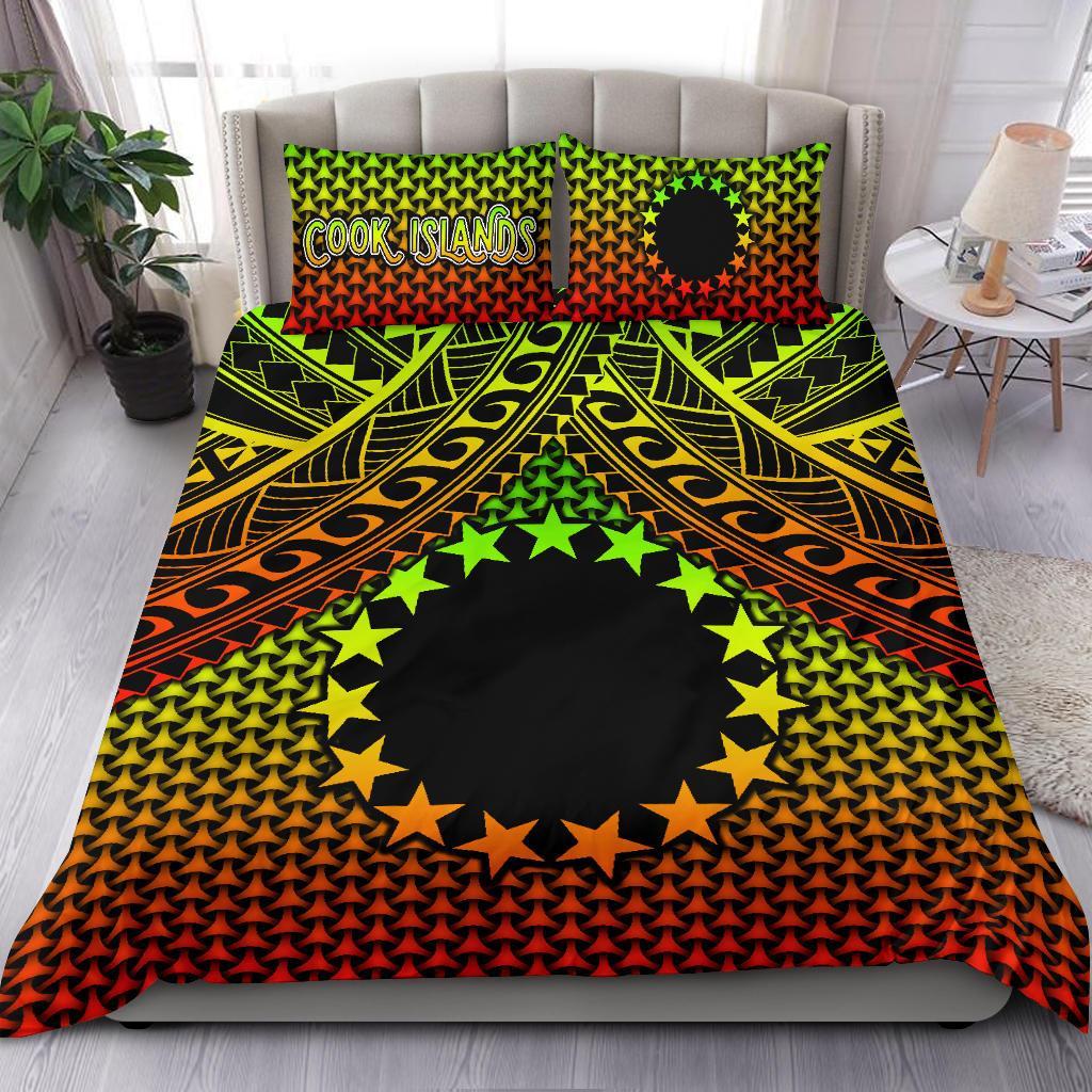 Polynesian Cook Islands Bedding Set - Reggae Vintage Polynesian Patterns - Polynesian Pride