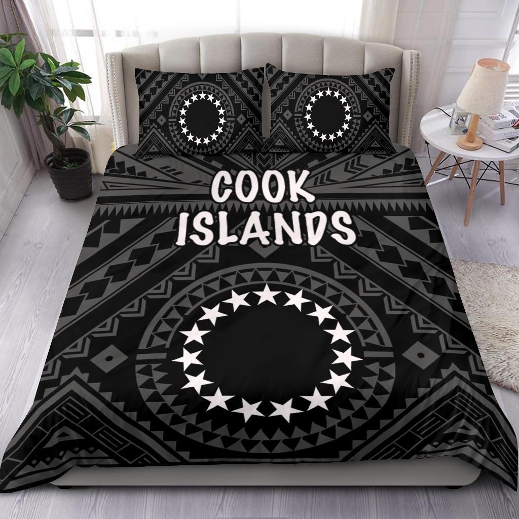 Cook Island Bedding Set - Seal With Polynesian Tattoo Style ( Black) - Polynesian Pride