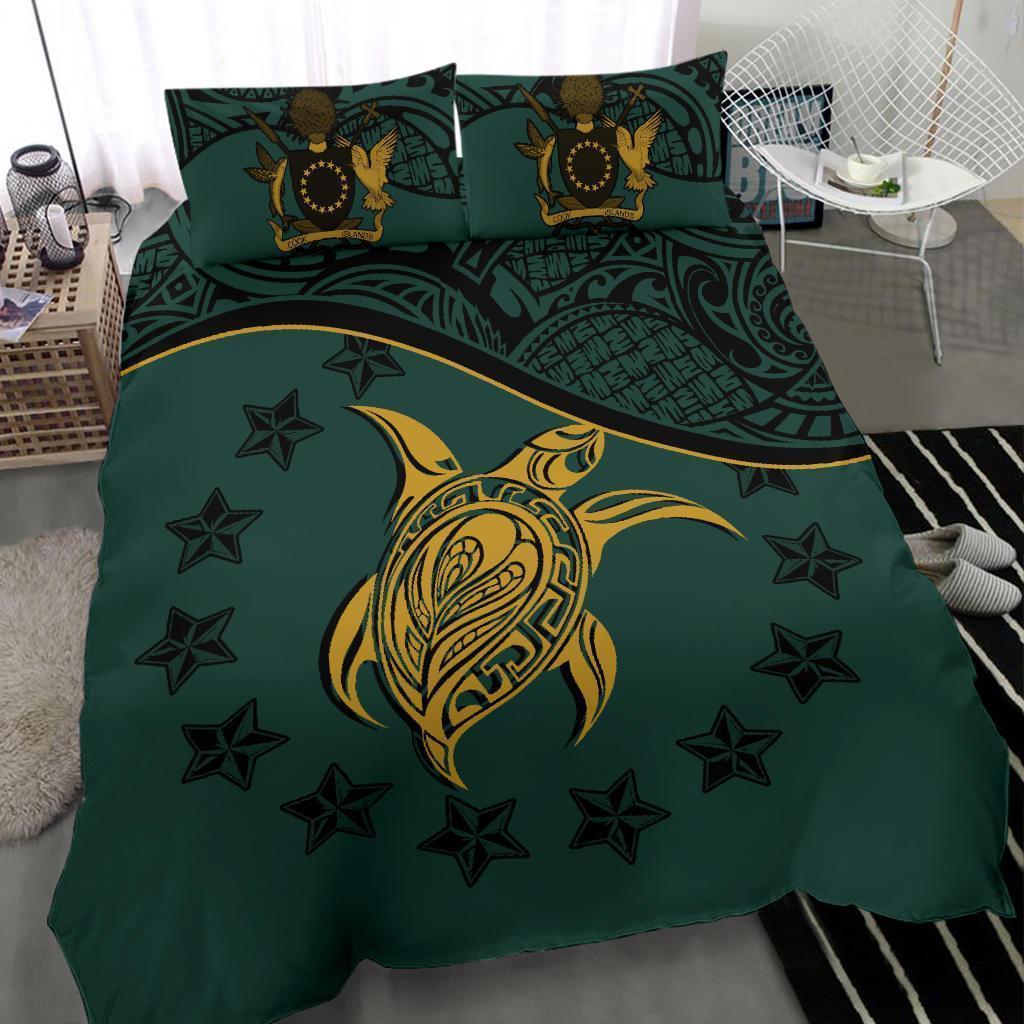 Cook Islands Bedding Set Dark Green - Polynesian Pride
