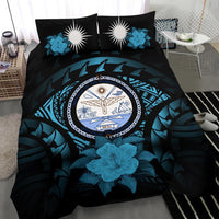 Marshall Island Duvet Cover Set - Marshall Island Seal & Blue Hibiscus - Polynesian Pride