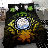 Marshall Island Duvet Cover Set - Marshall Island Seal & Reggae Hibiscus - Polynesian Pride