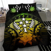 Kosrae Duvet Cover Set - Kosrae Flag & Reggae Hibiscus - Polynesian Pride