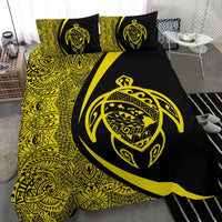 Hawaiian Map Turtle Polynesian Bedding Set - Yellow - Circle Style - Polynesian Pride
