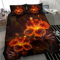 Hawaiian Hibiscus Fire Polynesian Bedding Set - Polynesian Pride