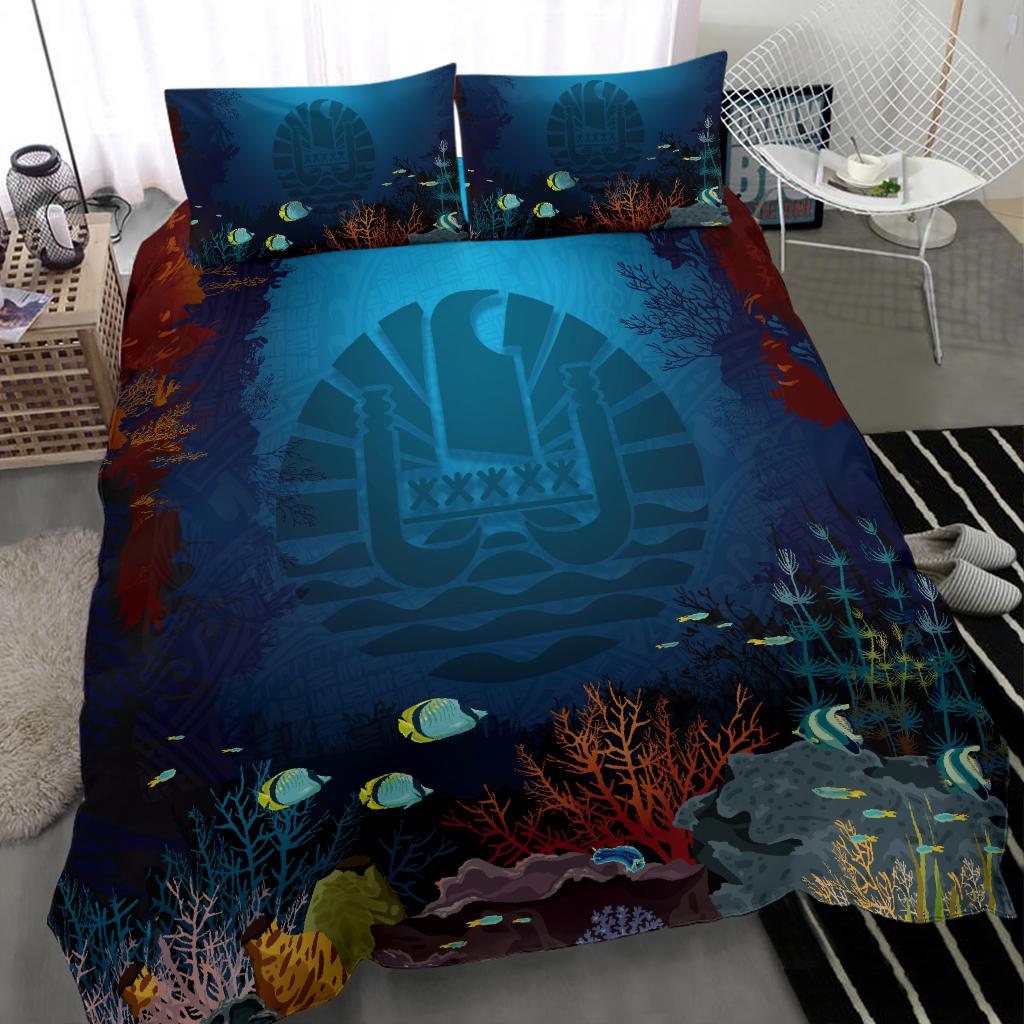 Polynesian Bedding Set - French Polynesia Duvet Cover Set Under Sea - Polynesian Pride