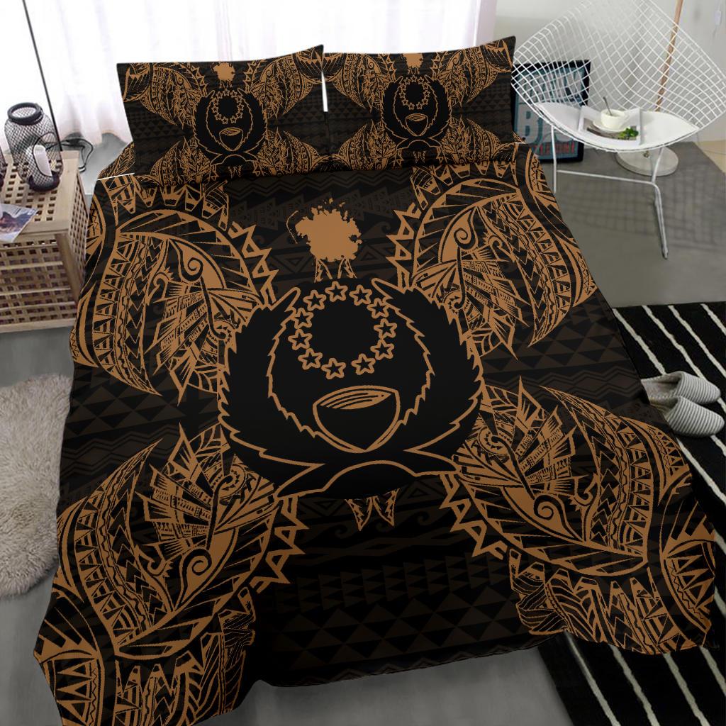 Polynesian Bedding Set - Pohnpei Duvet Cover Set Map Gold - Polynesian Pride