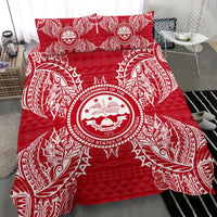 Polynesian Bedding Set - Federated States Of MicronesianDuvet Cover Set Map Red White - Polynesian Pride