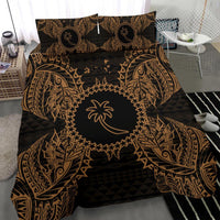 Polynesian Bedding Set - Chuuk Duvet Cover Set Map Gold - Polynesian Pride