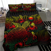 Polynesian Bedding Set - Northern Mariana Islands Duvet Cover Set Reggae Color - Polynesian Pride