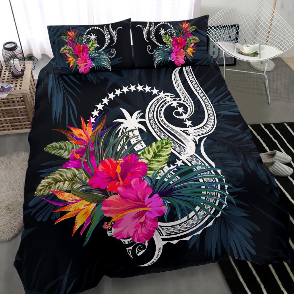 Polynesian Bedding Set - Chuuk Duvet Cover Set Tropical Flowers - Polynesian Pride