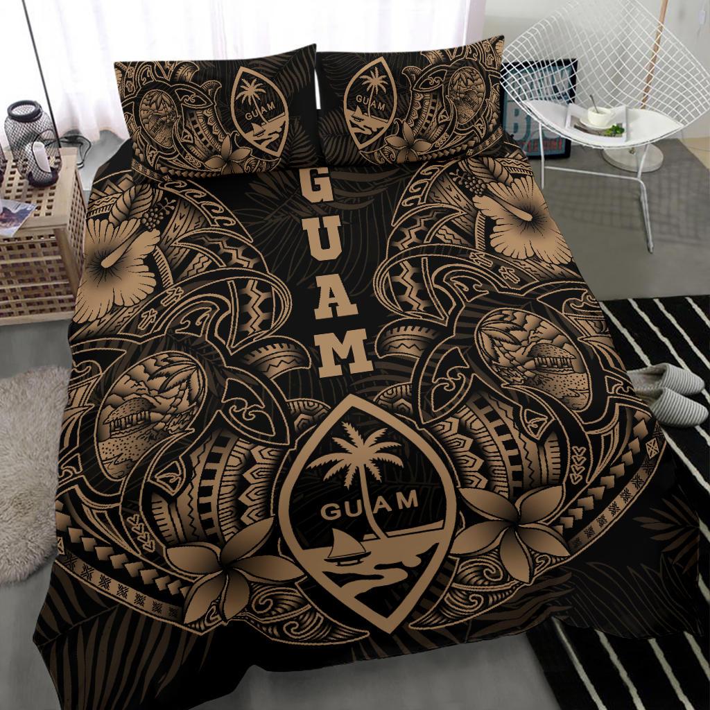 Polynesian Bedding Set - Guam Duvet Cover Sets - Beige Turtle Homeland - Polynesian Pride