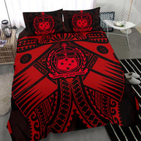 Samoa Polynesian Bedding Set - Samoa Red Seal with Polynesian Tattoo - Polynesian Pride