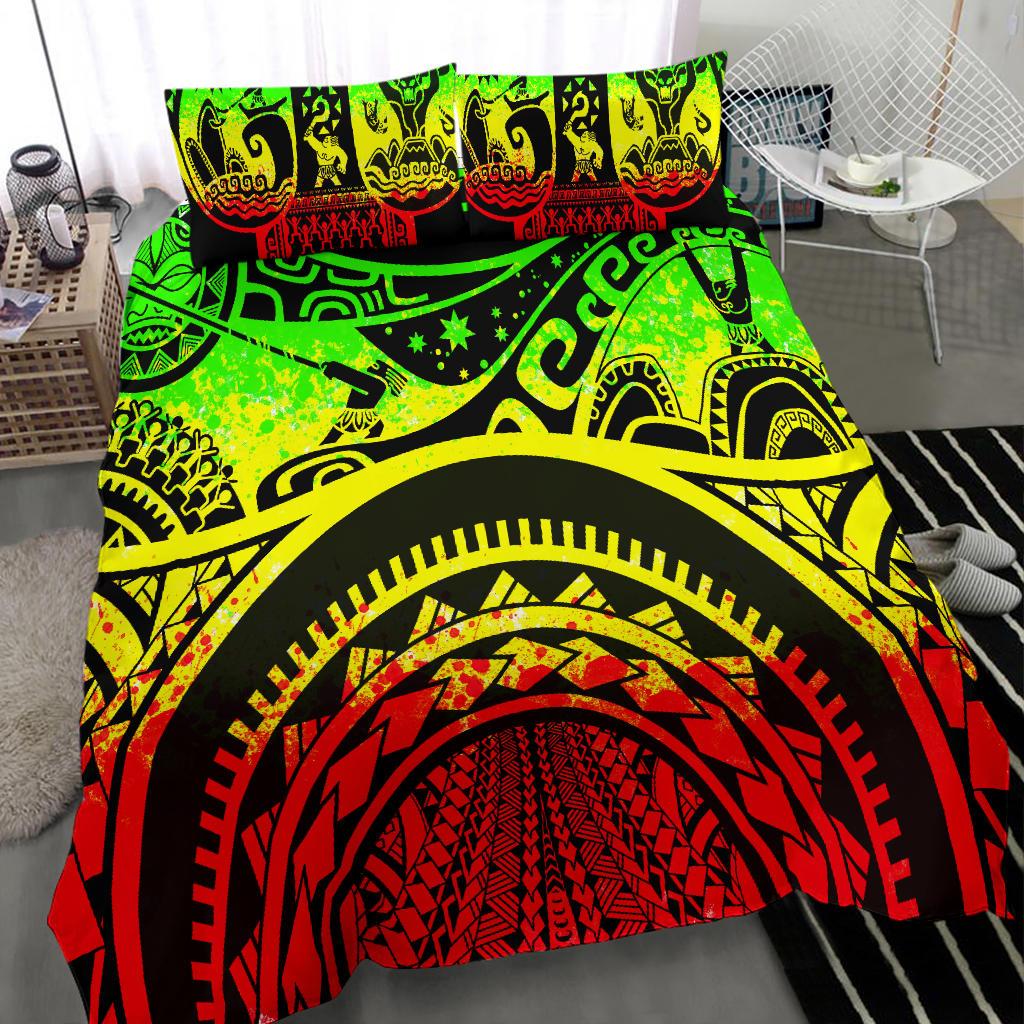 Polynesian Bedding set - Maui Tattoo (Reggae) - Polynesian Pride