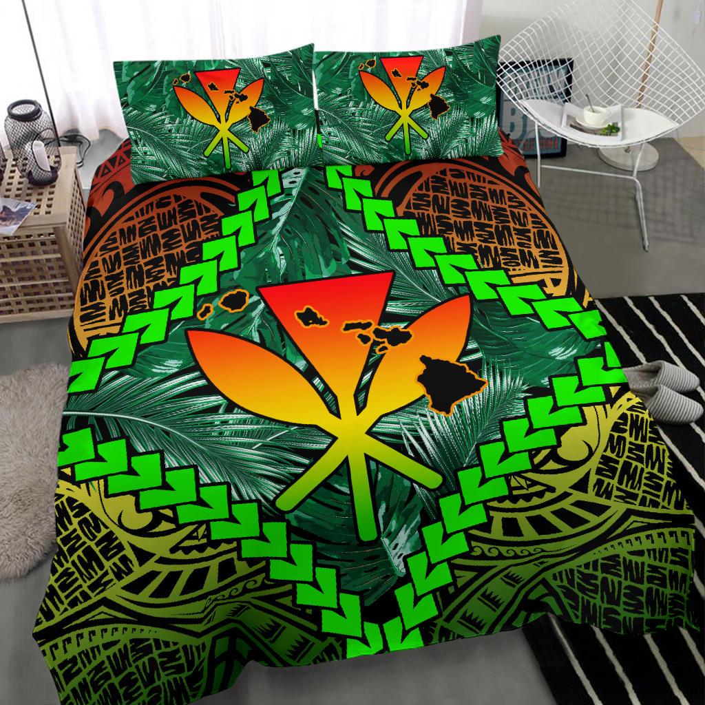 Hawaii Bedding Set - Hawaii Kanaka Kakau Tropical Polynesian Bedding Set - Polynesian Pride
