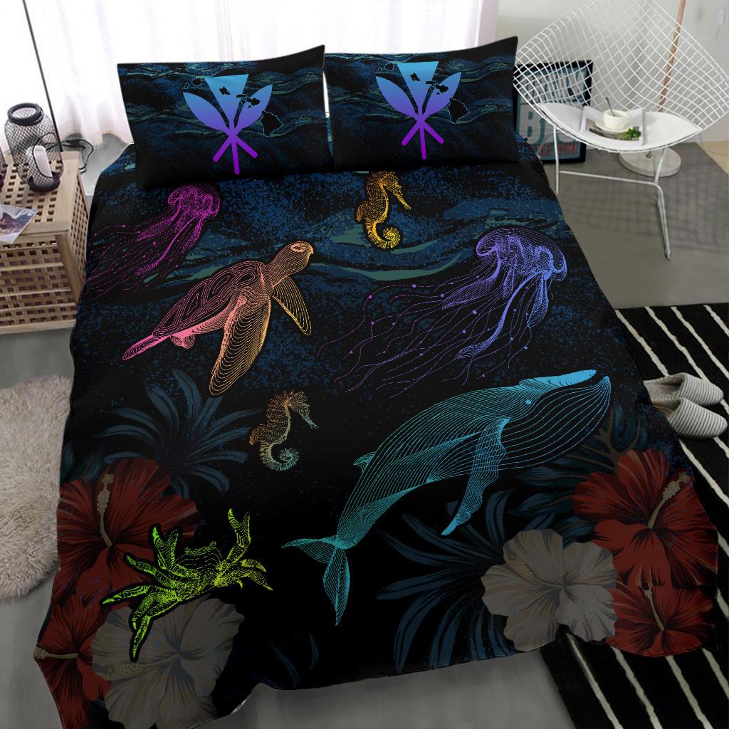 Hawaii Bedding Set - Hawaii Marine Life Sea Bedding Set - Polynesian Pride