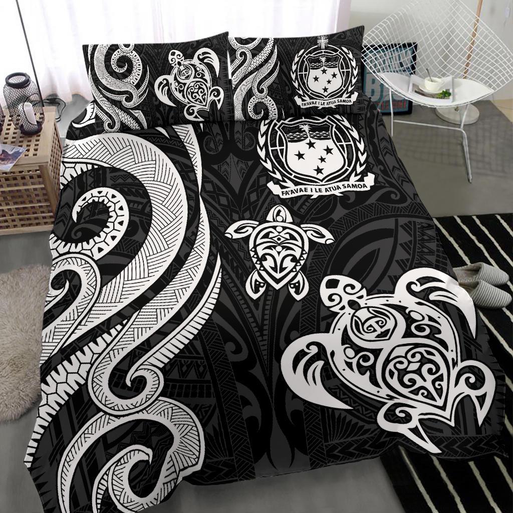 Samoa Polynesian Bedding Set - White Tentacle Turtle - Polynesian Pride