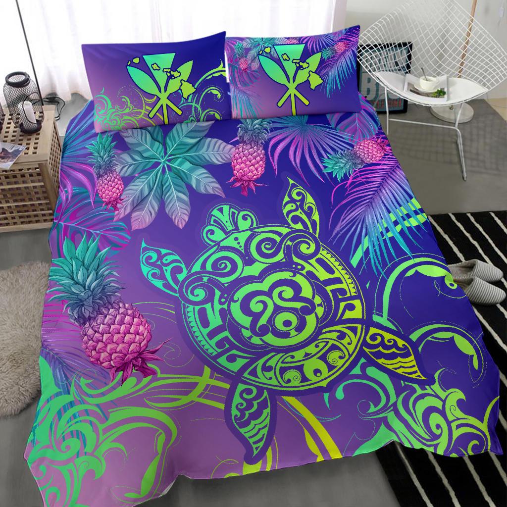 Hawaii Bedding Set - Hawaii Turtle Tropical Kanaka Maoli Bedding Set - Yez Style - Polynesian Pride