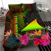 Tokelau Polynesian Personalised Bedding Set - Hibiscus and Banana Leaves - Polynesian Pride