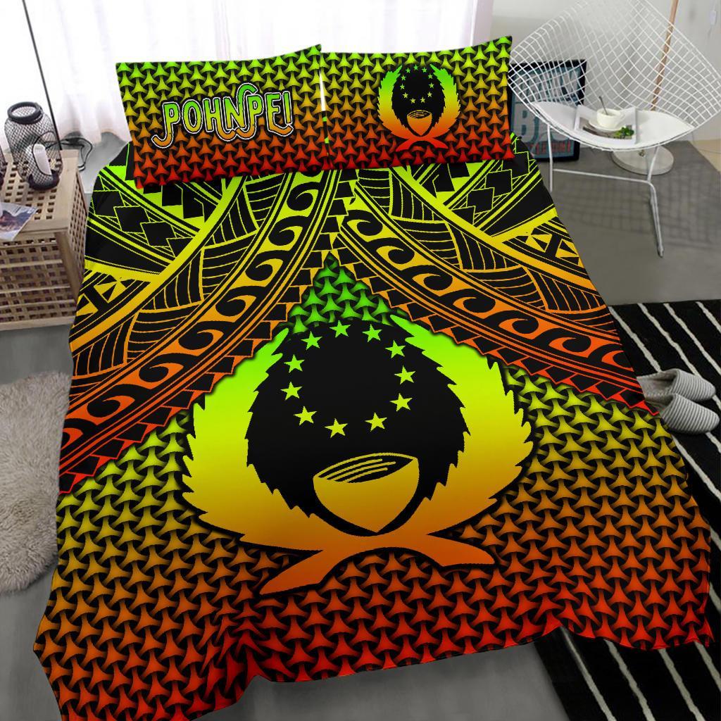 Polynesian Pohnpei Bedding Set - Reggae Vintage Polynesian Patterns - Polynesian Pride