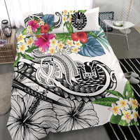 Tonga Polynesian Bedding Set - Summer Plumeria (White) - Polynesian Pride
