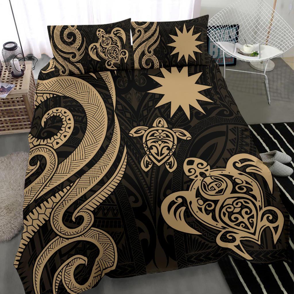 Nauru Bedding Set - Gold Tentacle Turtle - Polynesian Pride
