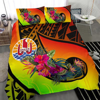 Tahiti Bedding Set - Polynesian Hook And Hibiscus (Raggae) - Polynesian Pride
