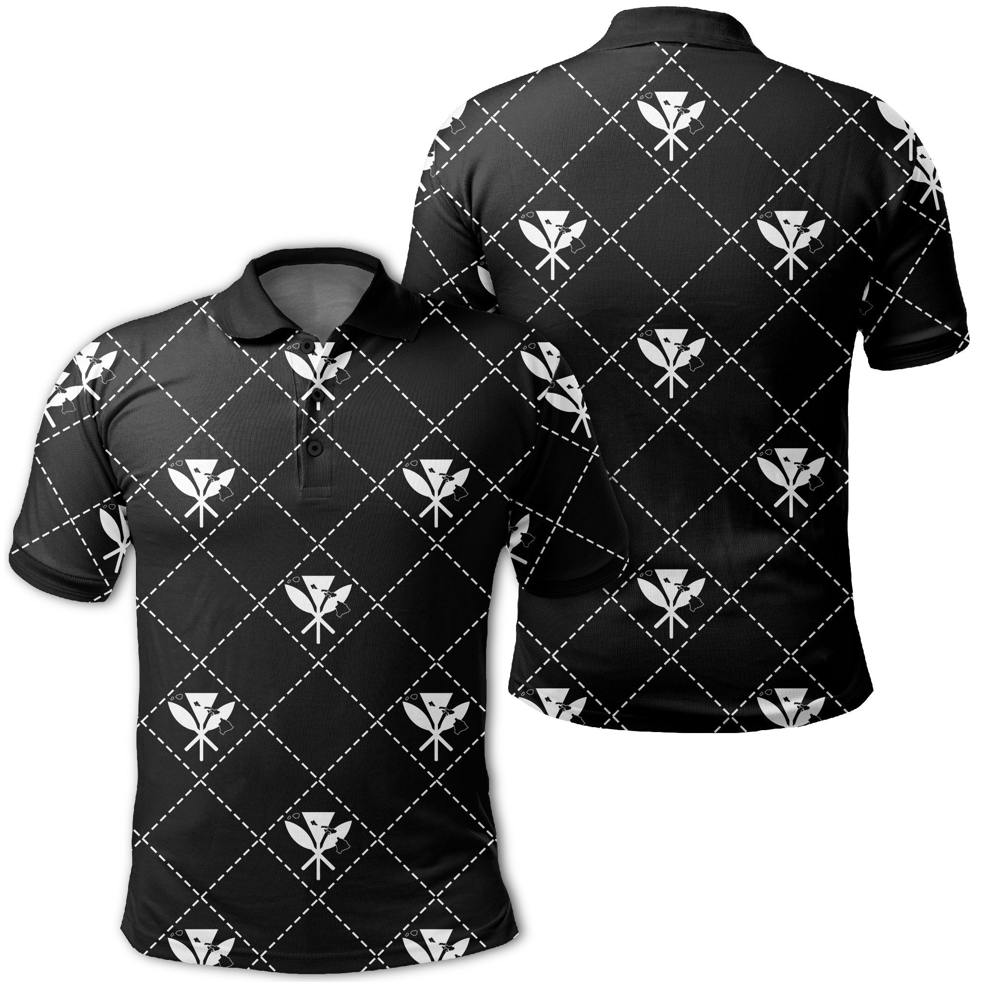 Kanaka Maoli Polo Shirt Regal AH Unisex White - Polynesian Pride