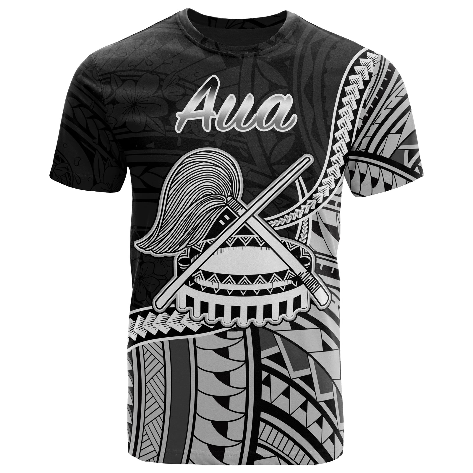 American Samoa T Shirt Aua Polynesian Patterns Unisex Black - Polynesian Pride