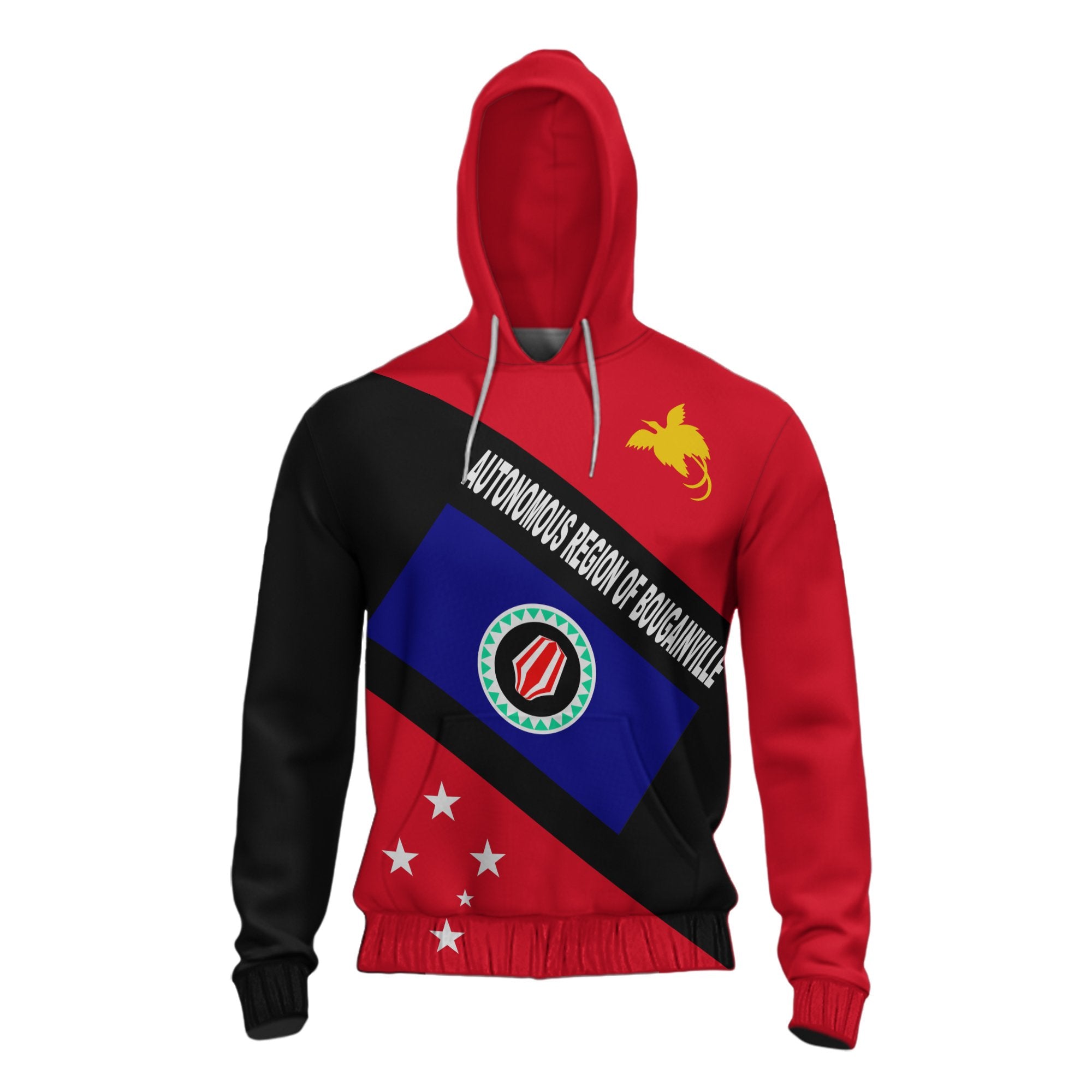 Papua New Guinea Hoodie Autonomous Region of Bougainville Province Unisex Red - Polynesian Pride