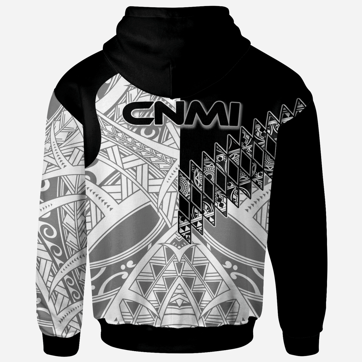 Northern Mariana Islands Zip Hoodie Symmetry Style - Polynesian Pride