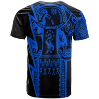 Polynesian Guinea T Shirt Moana Maui Tattoo With Coat Of Arm Guinea(Blue) - Polynesian Pride