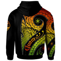 Guam Custom Zip up Hoodie Guam Polynesian Decorative Patterns - Polynesian Pride
