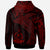 Vanuatu Hoodie Humpback Whale & Coat of Arms Red - Polynesian Pride